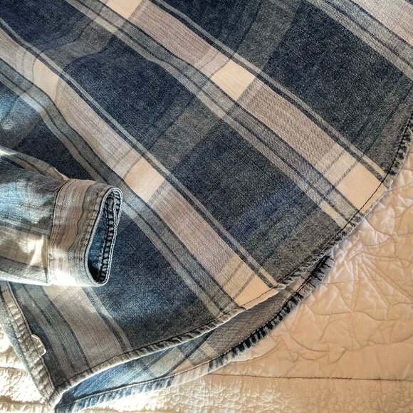 GARAGE boyfriend fit SIZE S. women. Button down SHIRT. Western vintage. - Picture 2 of 10